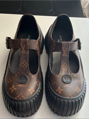 Louis Vuitton Brown Monogram Mary Janes